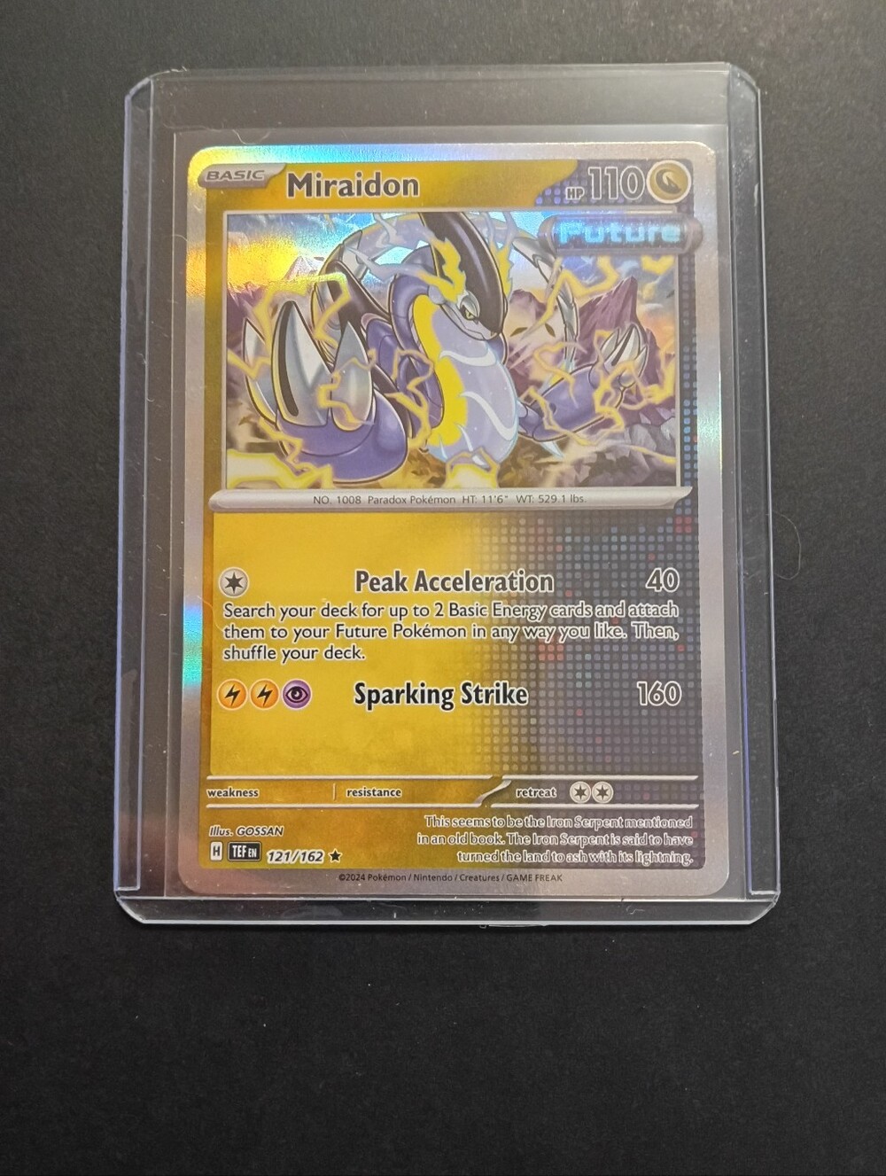 Pokemon Miraidon Holographic Yellow/Silver Card